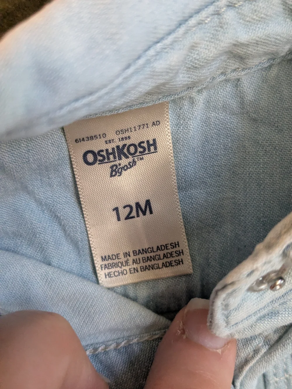 New OshKosh B'gosh Light Blue Baby Jeans